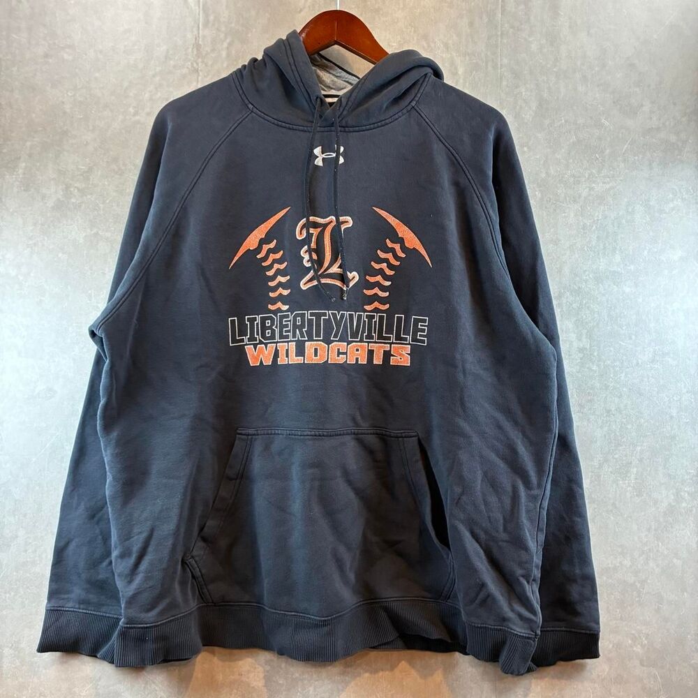 Under-armour Men's Black and Grey Hoodie